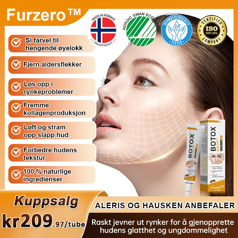 🌸🌿✨Laget og sendt fra Norge ✅ Furzero™ Botox Bee Venom Rynkefjerningskrem - Siste dag kampanje 70 % AVSLAG