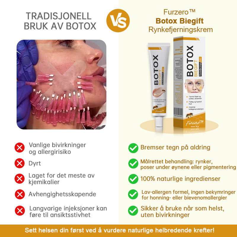 🌸🌿✨Laget og sendt fra Norge ✅ Furzero™ Botox Bee Venom Rynkefjerningskrem - Siste dag kampanje 70 % AVSLAG