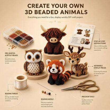 cyp-0623-Handmade Beaded Animal Set